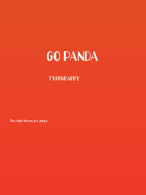 Go Panda Poster