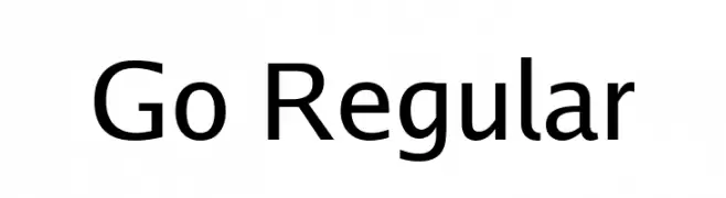 Go Regular  Frei Schriftart Herunterladen