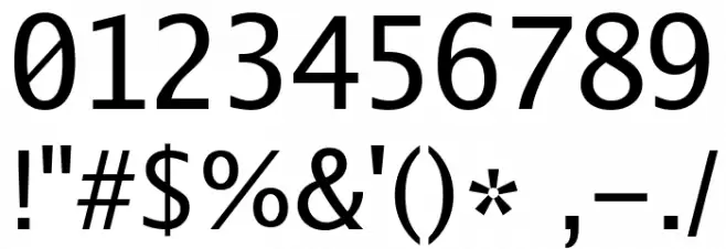 Go Regular Font OTHER CHARS