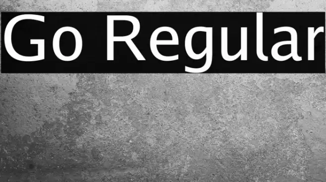 Go Regular Font examples
