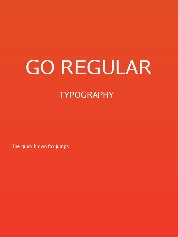 Go Regular Poster