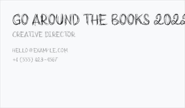 Go around the books 2022 Business Card
