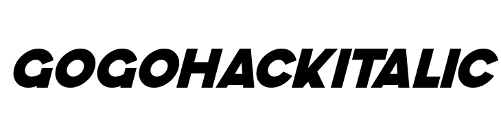 GoGo Hack Italic Шрифта
