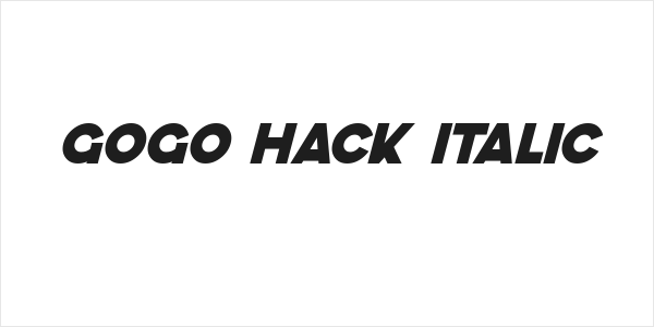GoGo Hack Italic Logo
