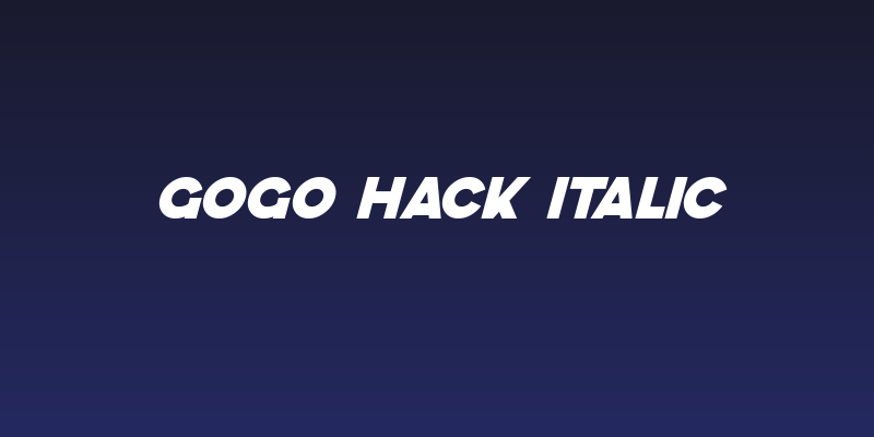 GoGo Hack Italic Social Header
