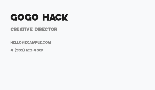 GoGo Hack Business Card