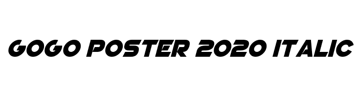 GoGo Poster 2020 Italic  Free Fonts Download