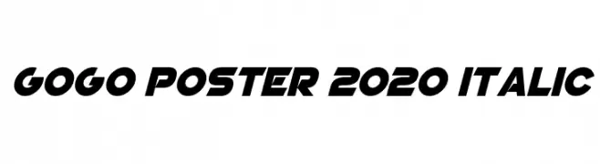 GoGo Poster 2020 Italic  免费字体下载