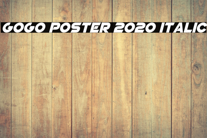 GoGo Poster 2020 Italic Example 1