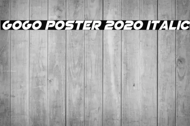 GoGo Poster 2020 Italic Fuentes examples