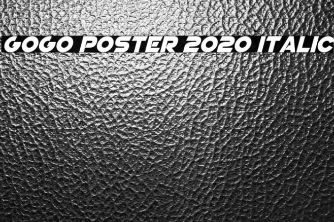 GoGo Poster 2020 Italic Fuentes examples