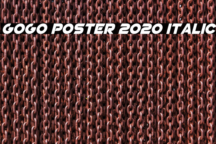 GoGo Poster 2020 Italic Example 3