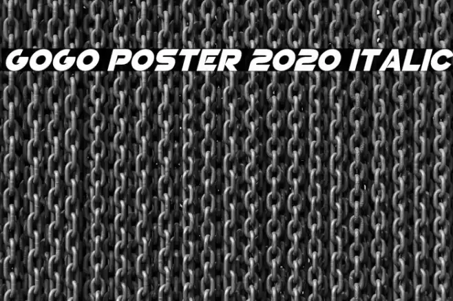 GoGo Poster 2020 Italic Fuentes examples