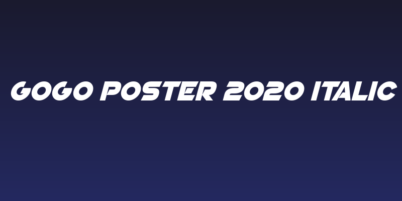 GoGo Poster 2020 Italic Social Header