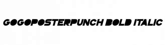 GoGoPosterPunch Bold Italic  Free Fonts Download