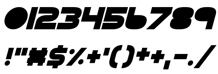 GoGoPosterPunch Bold Italic Font OTHER CHARS