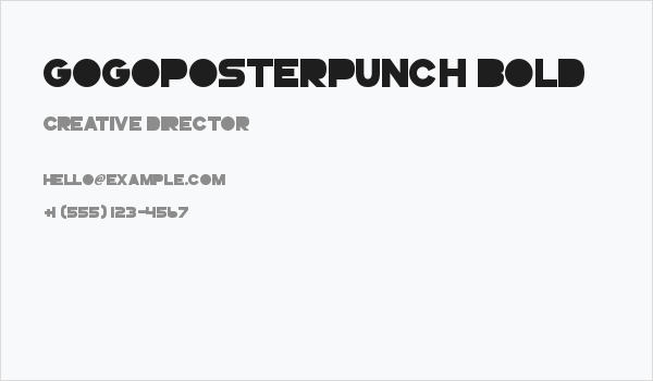 GoGoPosterPunch Bold Business Card