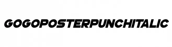 GoGoPosterPunch Italic  Frei Schriftart Herunterladen