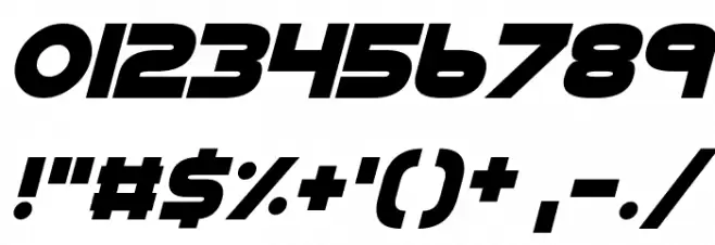 GoGoPosterPunch Italic Font OTHER CHARS