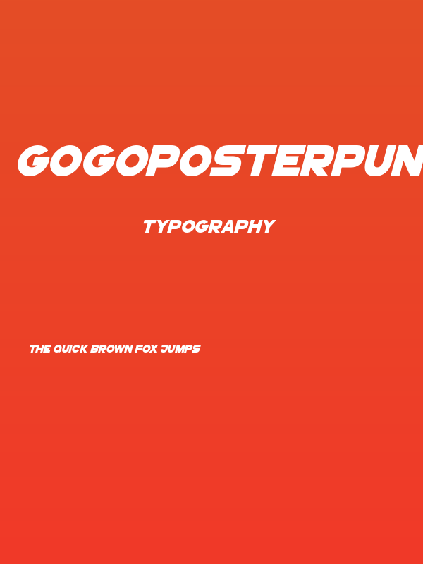 GoGoPosterPunch Italic Poster