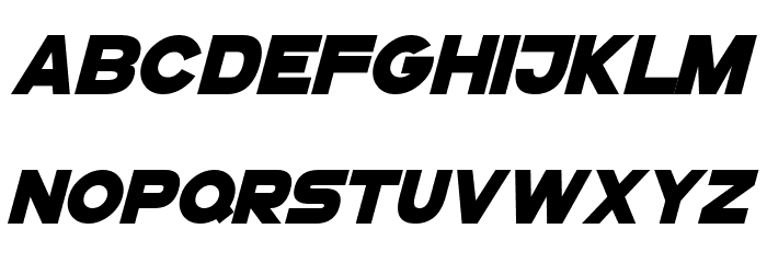 GoGoPosterPunch Italic Font LOWERCASE