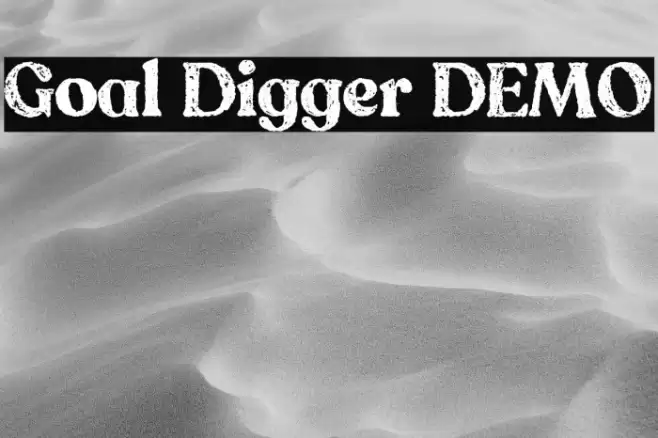 Goal Digger DEMO Schriftart examples