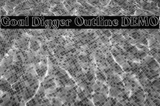 Goal Digger Outline DEMO Schriftart examples