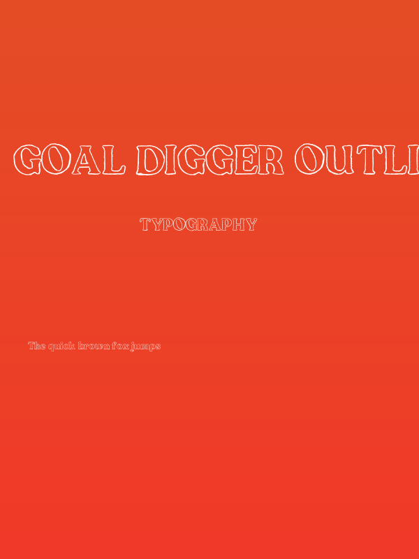 Goal Digger Outline DEMO Poster