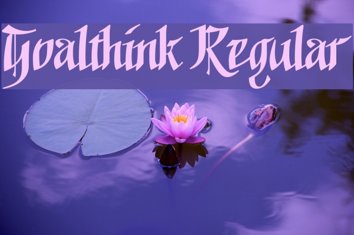 Goalthink Regular Font examples