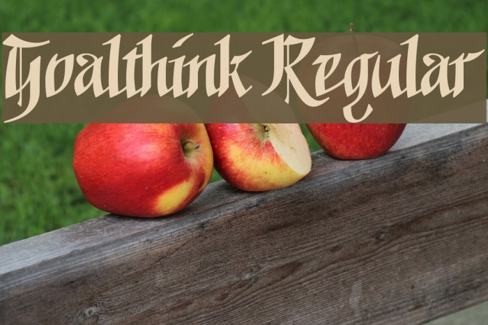 Goalthink Regular Font examples