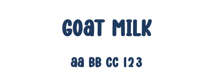 Goat Milk Font Preview