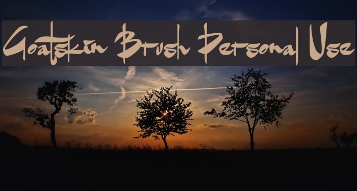 Goatskin Brush Personal Use Font examples