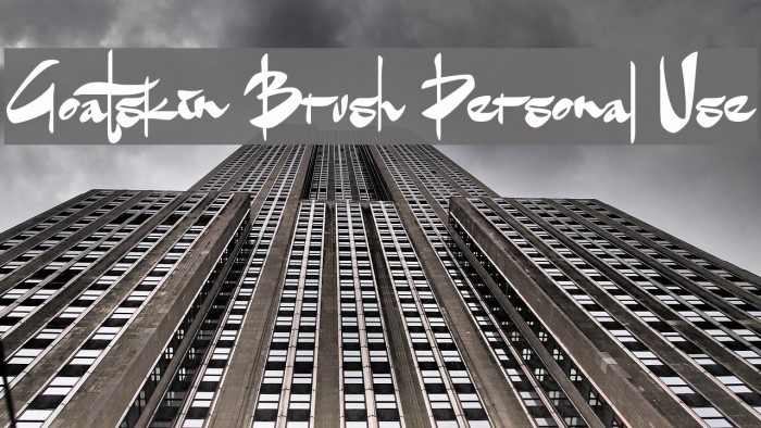 Goatskin Brush Personal Use Font examples