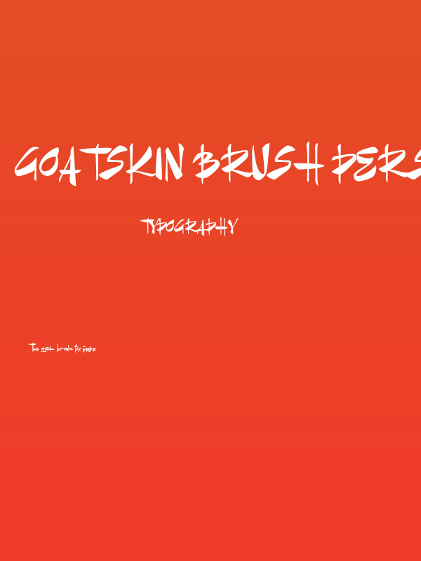 Goatskin Brush Personal Use Poster