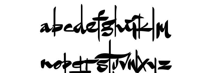 Goatskin Brush Personal Use Font LOWERCASE