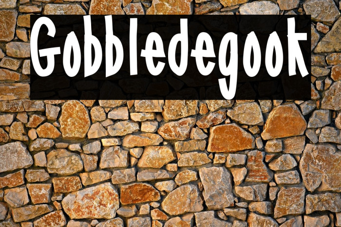 Gobbledegook Font examples