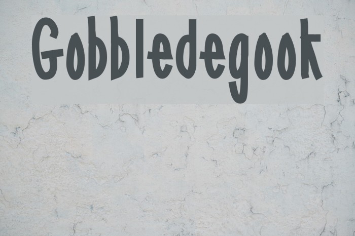 Gobbledegook Font examples