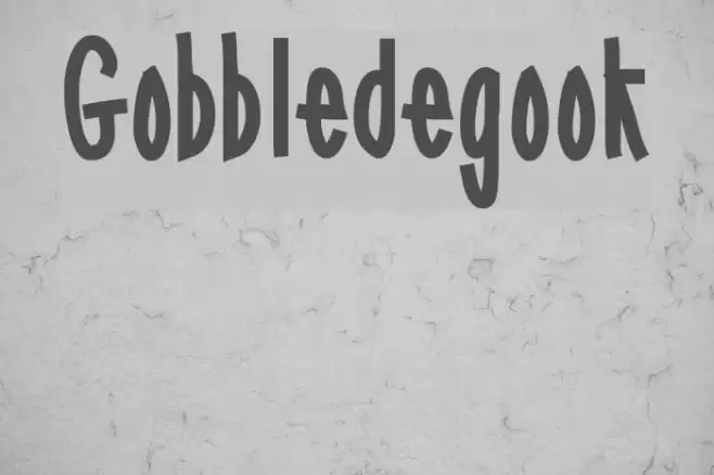 Gobbledegook Polices examples