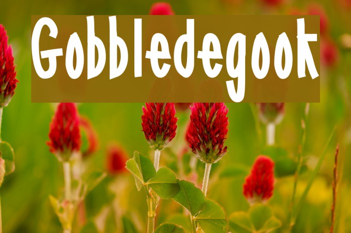 Gobbledegook Font examples