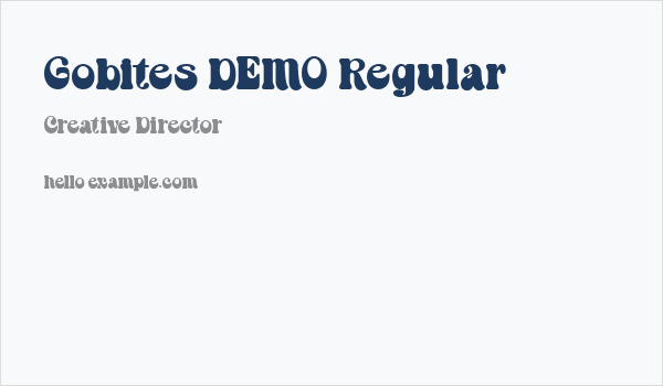 Gobites DEMO Regular Business Card