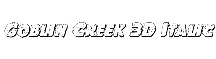 Goblin Creek 3D Italic Font
