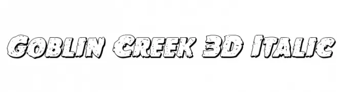 Goblin Creek 3D Italic  les polices de caractères gratuit tlcharger