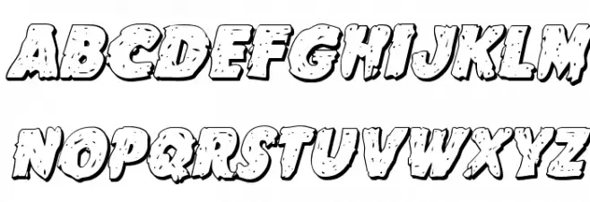 Goblin Creek 3D Italic 字体 大写