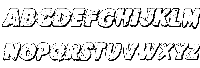 Goblin Creek 3D Italic Font LOWERCASE