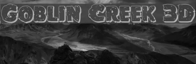 Goblin Creek 3D Font examples