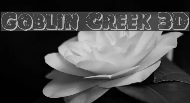 Goblin Creek 3D Font examples