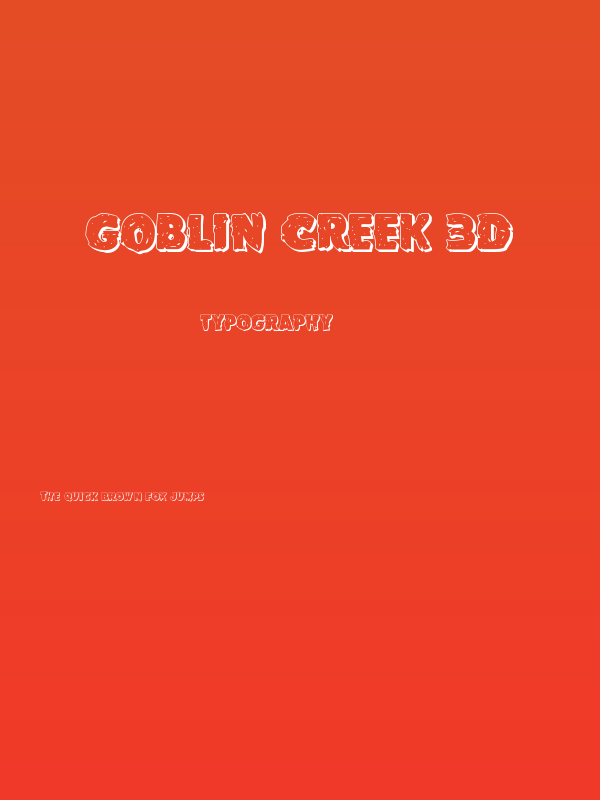 Goblin Creek 3D Poster
