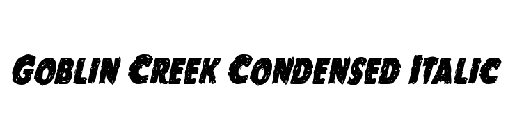 Goblin Creek Condensed Italic  नि: शुल्क फ़ॉन्ट्स डाउनलोड