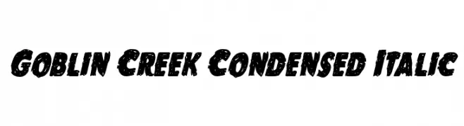 Goblin Creek Condensed Italic  les polices de caractères gratuit tlcharger