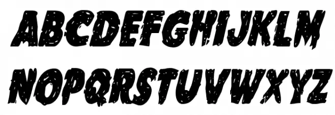 Goblin Creek Condensed Italic Шрифта ВЕРХНИЙ